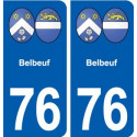 76 Belbeuf blason autocollant plaque stickers ville