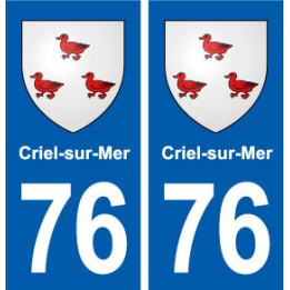 76 Criel-sur-Mer blason autocollant plaque stickers ville