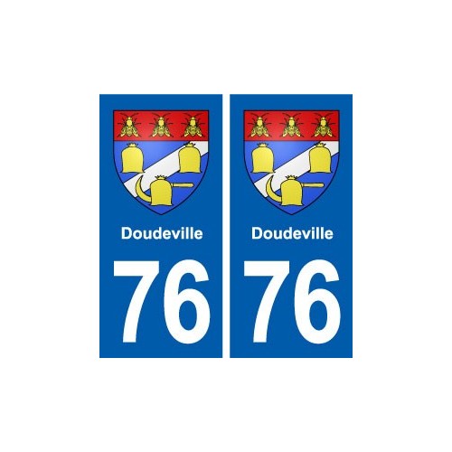 76 Doudeville blason autocollant plaque stickers ville