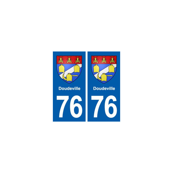 76 Doudeville blason autocollant plaque stickers ville