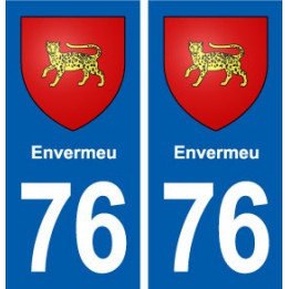 76 Envermeu blason autocollant plaque stickers ville