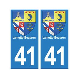 41 Lamotte-Beuvron autocollant plaque blason armoiries stickers département ville