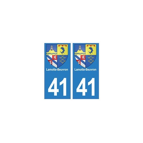 41 Lamotte-Beuvron autocollant plaque blason armoiries stickers département ville