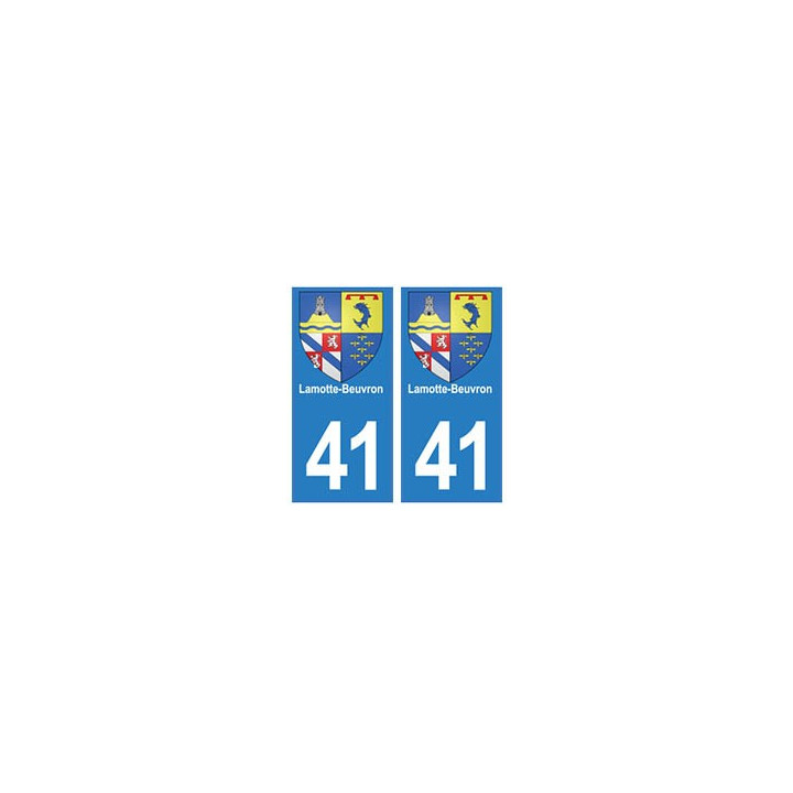 41 Lamotte-Beuvron autocollant plaque blason armoiries stickers département ville