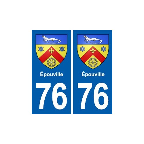 76 Épouville blason autocollant plaque stickers ville