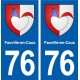 76 Fauville-en-Caux blason autocollant plaque stickers ville