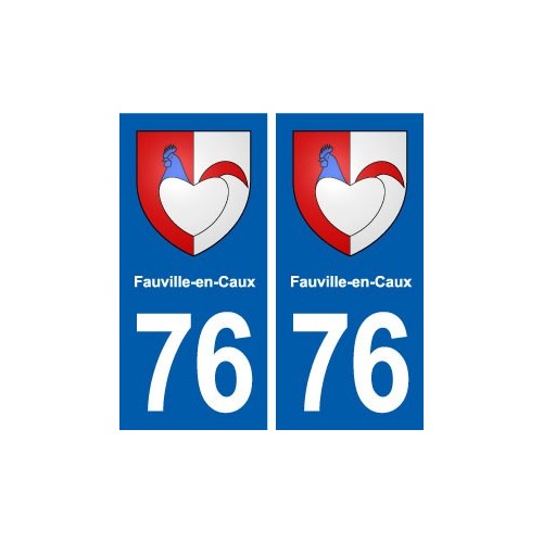 76 Fauville-en-Caux blason autocollant plaque stickers ville