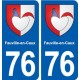 76 Fauville-en-Caux blason autocollant plaque stickers ville