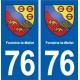 76 Fontaine-la-Mallet blason autocollant plaque stickers ville