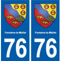 76 Fontaine-la-Mallet blason autocollant plaque stickers ville