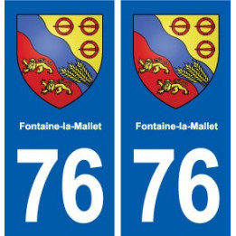 76 Fontaine-la-Mallet blason autocollant plaque stickers ville