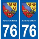 76 Fontaine-la-Mallet blason autocollant plaque stickers ville