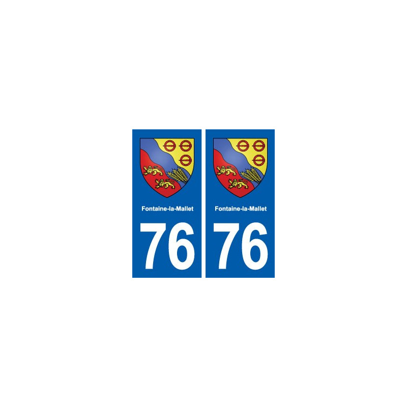 76 Fontaine-la-Mallet blason autocollant plaque stickers ville