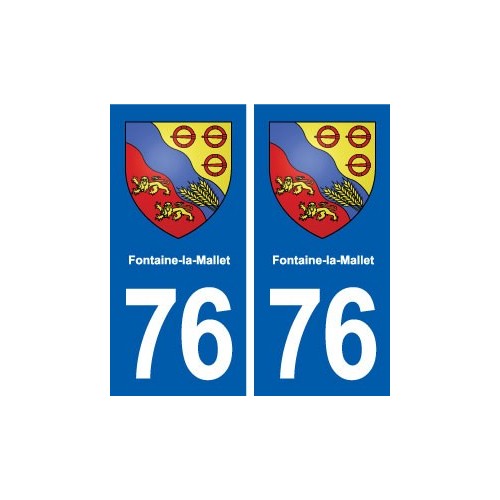 76 Fontaine-la-Mallet blason autocollant plaque stickers ville