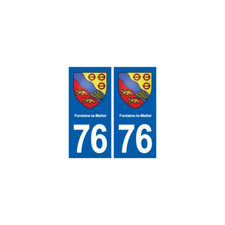 76 Fontaine-la-Mallet blason autocollant plaque stickers ville