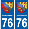 76 Fontaine-la-Mallet blason autocollant plaque stickers ville