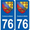 76 Fontaine-la-Mallet blason autocollant plaque stickers ville