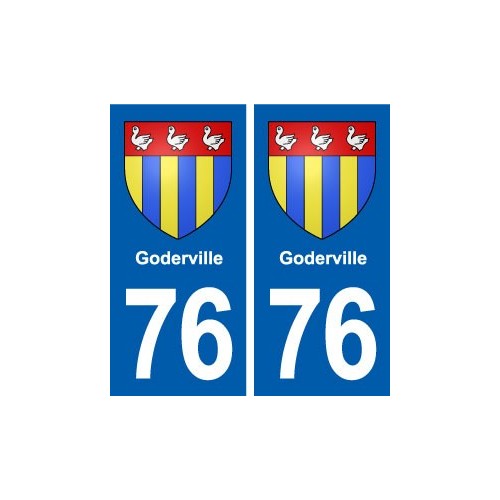 76 Goderville blason autocollant plaque stickers ville