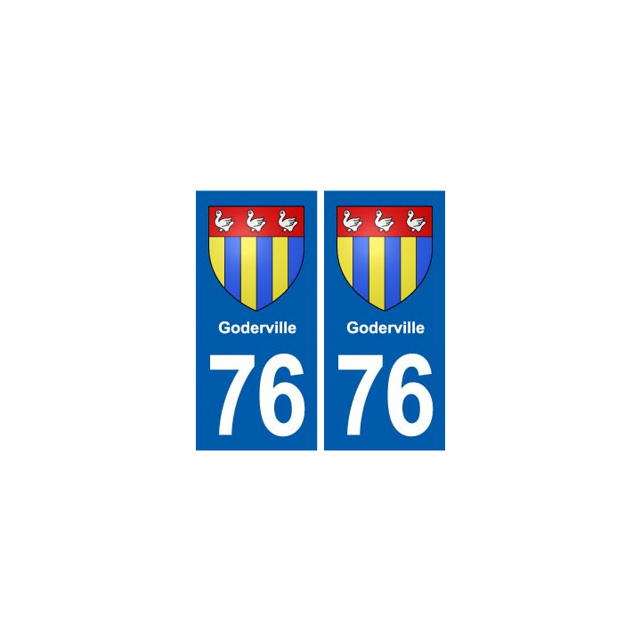 76 Goderville blason autocollant plaque stickers ville