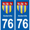 76 Goderville blason autocollant plaque stickers ville