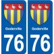 76 Goderville blason autocollant plaque stickers ville