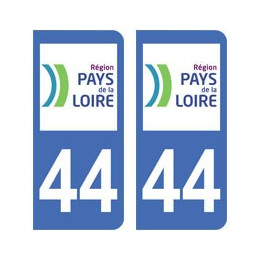 44 Loire-Atlantique autocollant plaque