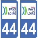 44 Loire-Atlantique autocollant plaque