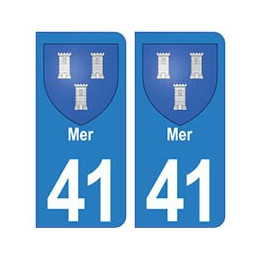 41 Mer autocollant plaque blason armoiries stickers département ville