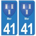 41 Mer autocollant plaque blason armoiries stickers département ville