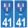41 Mer autocollant plaque blason armoiries stickers département ville