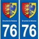76 Gruchet-le-Valasse blason autocollant plaque stickers ville