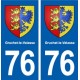 76 Gruchet-le-Valasse blason autocollant plaque stickers ville