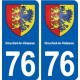 76 Gruchet-le-Valasse blason autocollant plaque stickers ville