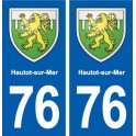 76 Hautot-sur-Mer blason autocollant plaque stickers ville