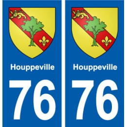 76 Houppeville blason autocollant plaque stickers ville