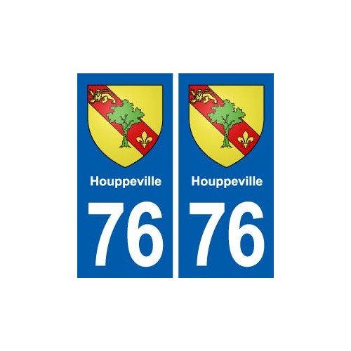 76 Houppeville blason autocollant plaque stickers ville