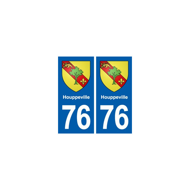 76 Houppeville blason autocollant plaque stickers ville