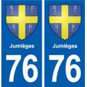 76 Jumièges blason autocollant plaque stickers ville