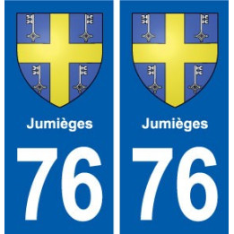 76 Jumièges blason autocollant plaque stickers ville