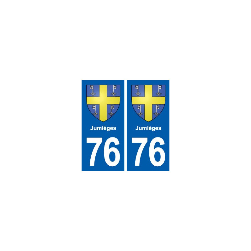76 Jumièges blason autocollant plaque stickers ville