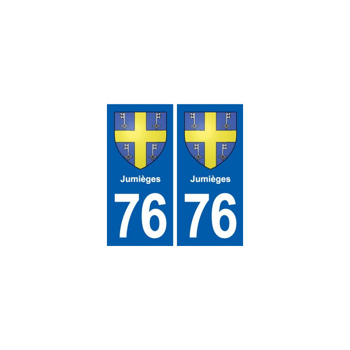 76 Jumièges blason autocollant plaque stickers ville