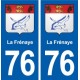 76 La Frénaye  blason autocollant plaque stickers ville