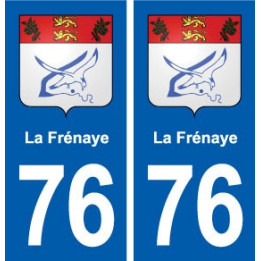 76 La Frénaye  blason autocollant plaque stickers ville