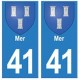 41 Mer autocollant plaque blason armoiries stickers département ville