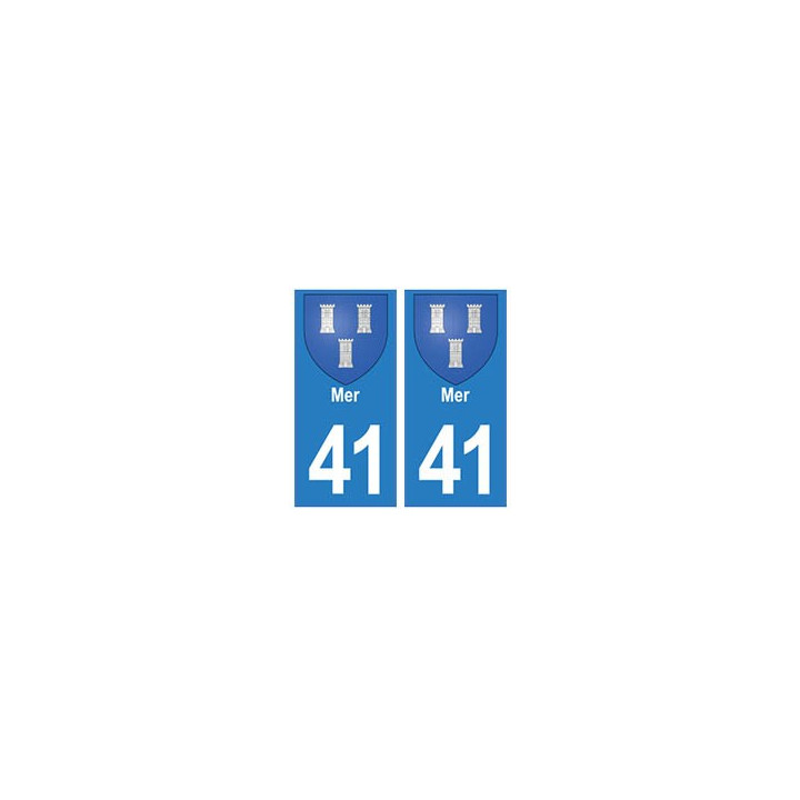 41 Mer autocollant plaque blason armoiries stickers département ville