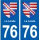 76 La Londe blason autocollant plaque stickers ville