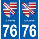76 La Londe blason autocollant plaque stickers ville
