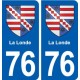 76 La Londe blason autocollant plaque stickers ville