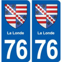 76 La Londe blason autocollant plaque stickers ville