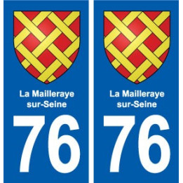 76 La Mailleraye-sur-Seine blason autocollant plaque stickers ville